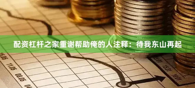 配资杠杆之家重谢帮助俺的人注释：待我东山再起